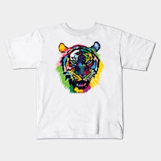 Tiger in wpap no bg Kids T-Shirt